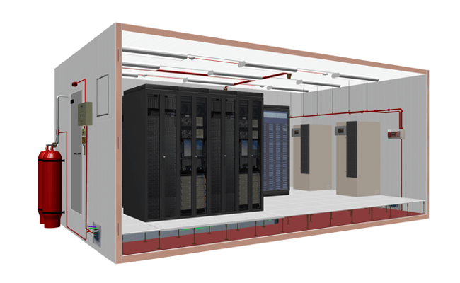 سیستم اعلام و اطفاء حریق اتاق سرور